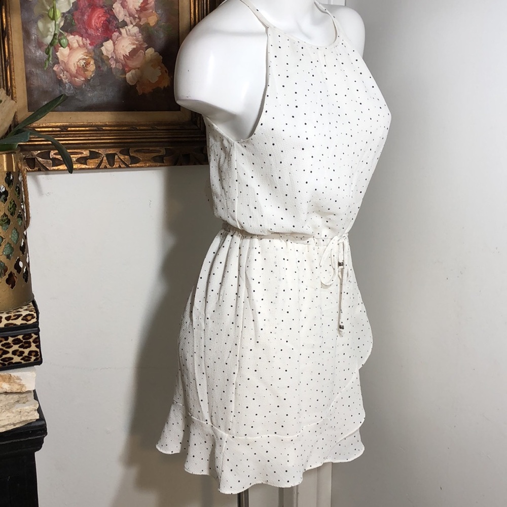 SHILLA White Ruffle Halter Drawstring Dress - Picture 2 of 9